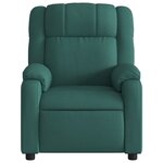 vidaXL Fauteuil inclinable électrique Vert foncé Tissu