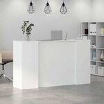 vidaXL Bureau de réception blanc 180x50x103 5 cm bois d'ingénierie