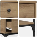 vidaXL Table Console Chêne Artisan 75x34.5x75 cm Bois d'Ingénierie