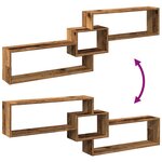 vidaXL Armoire murale 158x18x53 cm vieux bois bois d'ingénierie