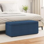 vidaXL Tabouret Bleu 101 x 41 x 40 cm Tissu et bois stratifié