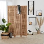 Paravent 3 pans rotin naturel