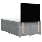 vidaXL Sommier à lattes de lit avec matelas Gris clair 120x200cm Tissu