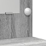 Ensemble de table de maquillage 2 pièces vidaXL avec LED en bois d'ingénierie gris Sonoma