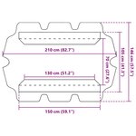 vidaXL Toit de rechange de balançoire bleu 150/130x105/70 cm