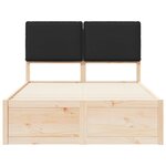 vidaXL Cadre de lit avec tête de lit rembourrée Noir 120 x 200 cm