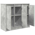 vidaXL Buffet gris béton 85x34x76 cm bois d'ingénierie