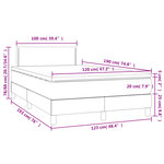 vidaXL Sommier à lattes de lit et matelas LED rose 120x190 cm velours