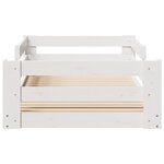 vidaXL Cadre de lit sans matelas blanc 80x160 cm bois massif de pin
