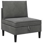 vidaXL Ensemble de meubles pour le salon 5 Pièces Gris foncé Velours