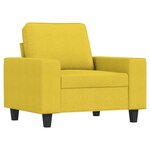 vidaXL Ensemble de canapés 4 Pièces jaune clair tissu