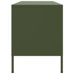 vidaXL Meuble TV vert olive 100 5x39x50 5 cm acier