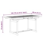 vidaXL Ensemble à manger de jardin 5Pièces bois d'acacia solide textilène