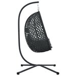 vidaXL Panier de Chaise Œuf Suspendue avec Support Anthracite Poly Rattan