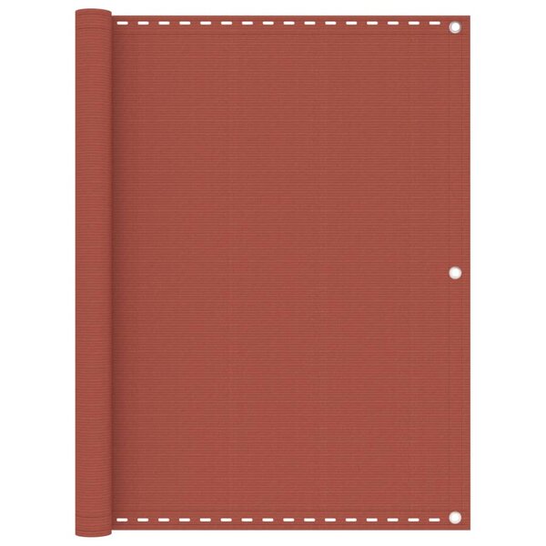 vidaXL Écran de balcon Terre cuite 120x600 cm PEHD