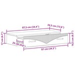 vidaXL Table d'appoint murale 87 5 x 34 5 x 17 cm Bois d'ingénierie
