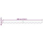vidaXL Panneau de Rideau pour Store de 3 m Multicolore 2.8x0.2 m