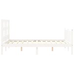 vidaXL Cadre de lit sans matelas blanc bois de pin massif
