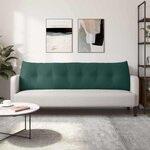 vidaXL Coussin de Dos Vert foncé 180 x 24 x 50 cm Velours