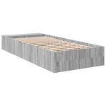 vidaXL Cadre de lit sonoma gris 75x190 cm bois d'ingénierie
