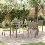 vidaXL Ensemble de salle à manger pour jardin 5 Pièces Gris
