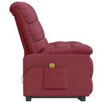 vidaXL Fauteuil de massage Rouge bordeaux Tissu