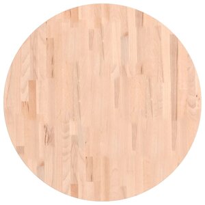 vidaXL Dessus de table Ø80x1 5 cm rond bois massif de hêtre