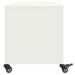 vidaXL Meuble TV blanc 100 5x39x43 5 cm acier