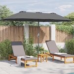 vidaXL Parasol de jardin Anthracite 380 x 196 x 235 cm