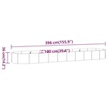 vidaXL Lit surélevé de jardin Acier galvanisé 396x100x36cm Vert