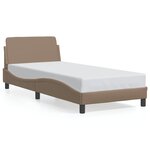vidaXL Cadre de lit avec tête de lit Cappuccino 80x200 cm Similicuir