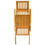 vidaXL Chaise longue d'extérieur repose-pieds lot de 2 Acacia solide