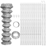 vidaXL Clôture à mailles avec poteaux Acier galvanisé 25x1 25m Argenté