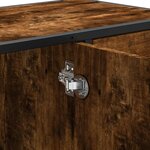 vidaXL Armoire lavabo de salle de bain chêne fumé bois d'ingénierie