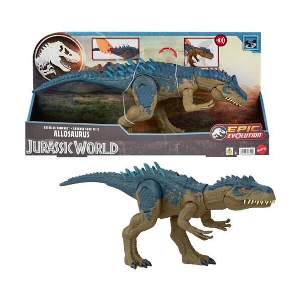 Mattel HRX51 - Jurassic World Carnage Sans Pitié Dinosaure Allosaurus