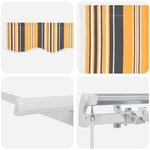 vidaXL Auvent Rétractable Jaune 350 x 200 cm tissu