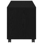 Table d'appoint vidaXL avec roulettes Chêne noir 72x33x42 5 cm Bois d'ingénierie