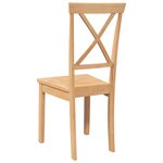 vidaXL Chaises à manger 2 Pièces bois massif caoutchouc