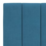 vidaXL Coussin de tête de lit bleu 140 cm velours
