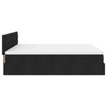 VidaXL Cadre de lit ottoman avec matelas noir 180x200cm tissu
