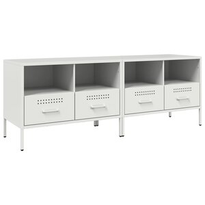 vidaXL Meubles TV 2 Pièces blanc 68x39x50 5 cm acier