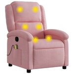 vidaXL Fauteuil de massage inclinable rose velours