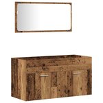 vidaXL Ensemble de meubles salle de bain 4 Pièces bois d'ingénierie