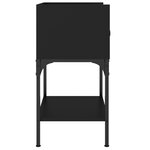 vidaXL Table de chevet noir 40 5x31x60 cm bois d’ingénierie