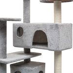 vidaXL Arbre à chat avec griffoirs en sisal 125 cm Gris