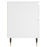 vidaXL Table de chevet Blanc 40x35x50 cm Bois d’ingénierie