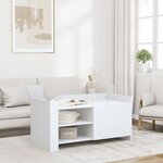 vidaXL Table basse blanc 100x50x50 cm bois d'ingénierie