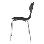 Lot de 4 chaises de salle à manger moderne design robuste noir / chrome 03_0009838