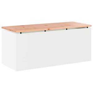 vidaXL Banc de jardin Blanc 100 x 40 x 43 cm Acier