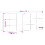 vidaXL Coussin de tête de lit blanc 120 cm similicuir